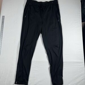 Champion Men's Black Activewear Pants Size L Zipper Pockets Ankle Zippers